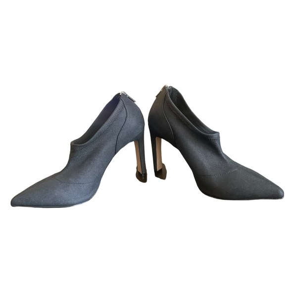 Badgley Mischka Jewel Dark Grey Black Metallic Bootie Heels Women’s Size 7 EUC - Picture 3 of 10